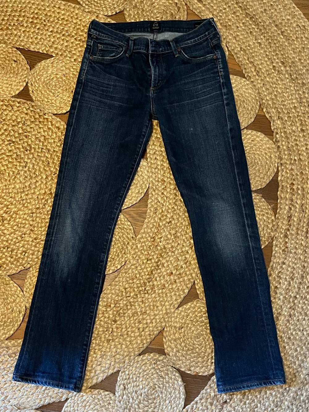 Citizens Of Humanity Dark Blue Skinny Jeans professionally hemmed